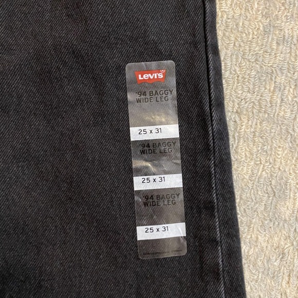 Levi's Black Wide Leg Jeans - Picture 3 of 14